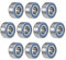 sourcing map 10 Stück Kugellager Rillenkugellager MR104-2RS 4mm Innendurchm 10mm Außendurchm 4mm Bohrung Doppelt Abgedichtet Chromstahl Blau Z2 für Skateboard 3D Drucker Roller Inline Skates