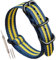 MZBUTIQ 24mm Blau/gelb Nylon Uhrenarmband Militär Uhrband für Herren Damen Matte Schwarze Schnalle