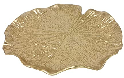 Tricune Schmuckschale aus Metall, Blattform, Ringhalter, Schmuck-Organizer, Schmuckschale, Schminktablett für Kommode, Weihnachten, Geburtstag, Hochzeit, Geschenke in Gold