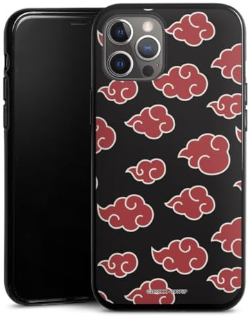 Silikon Hülle kompatibel mit Apple iPhone 12 Pro Max Case schwarz Handyhülle Offizielles Lizenzprodukt Naruto Shippuden Akatsuki