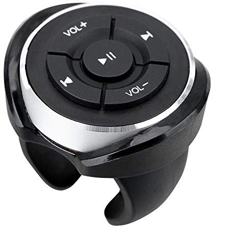 NOPNOG Mando a distancia inalámbrico para el volante del coche, Bluetooth Media Volume Button, para iOS y Android