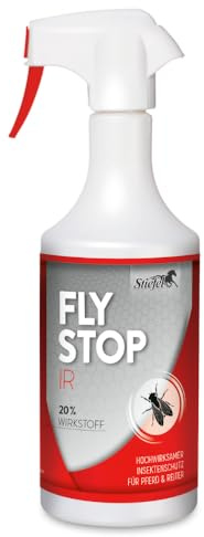 Stiefel Flystop IR für Pferde – Hochwirksamer, nahezu geruchloser Insektenschutz für Pferd & Reiter – Fliegenspray mit Langzeitwirkung gegen Mücken, Bremsen & Zecken – 650 ml