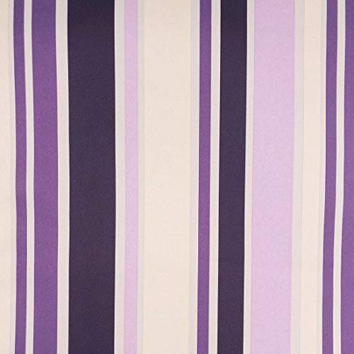HEKO PANELS Oxford Wasserdichte Meterware Canvas Polyester Stoff Zum Nähen, Möbel- und Dekostoffe, Handwerken, Wasserabweisend, Blickdicht, Streifen Lila 100 x 160 cm