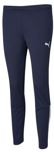 PUMA Damenhosen Team Liga Training, Bleu Marine/Blanc, S