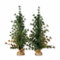 Loberon Deko-Baum 2er Set Bohicon - Weihnachtsbaum - Schmuckbaum Winter - Immergrüne Weihnachtsdeko - 70 cm, grün/braun