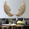 SanBouSi Large Engelsflügel Wanddeko aus Metall 3D Angel Wandskulpturen Angel Wings Wanddekoration Gold Metallflügel Wandhänger 100 x 38 cm