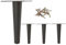 KOOEIN Metal Furniture Legs,cabinet Legs,wear-resistant Table Legs,replaceable Furniture Feet,black,gold,set of 4,coffee Table Legs,simple,delicate,Black-Straight-10cm/4in