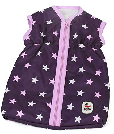 Bayer Chic 2000 Puppenschlafsack | Puppenkleidung | Stars Lila | Kuschliger Puppenschlafsack für Puppen bis 55 cm. Ideal für gemütliche Schlafenszeit-Rollenspiele. Modernes Sterne-Design.