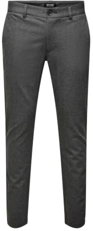 ONLY & SONS Herren Chino Hose ONSMARK 2911 - Slim Fit - Schwarz W28-W38 Stretch