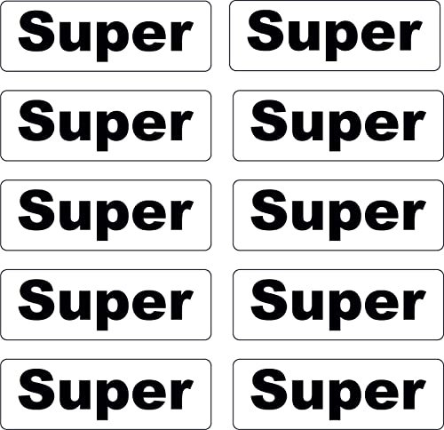 Stickerloveshop 10x Aufkleber Flüssigkeiten Kraftstoff Kennzeichnung Tankdeckel Kanister Auto Hinweis Brennstoffe AdBlue Benzin Gemisch Diesel Wasser Aspen Super (Super)