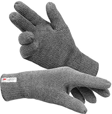 Indicode Herren Jason Handschuhe Fleece Futter | Herrenhandschuhe Damenhandschuhe Lt Grey Mix, M/L