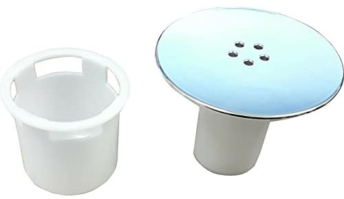 Chrome Shower Waste Drain Cap Tube/Cup Cover Cubicle 90mm / 115mm Plug Drain Replacement Hole Chrome Finish Fast Flow Hair Trap…