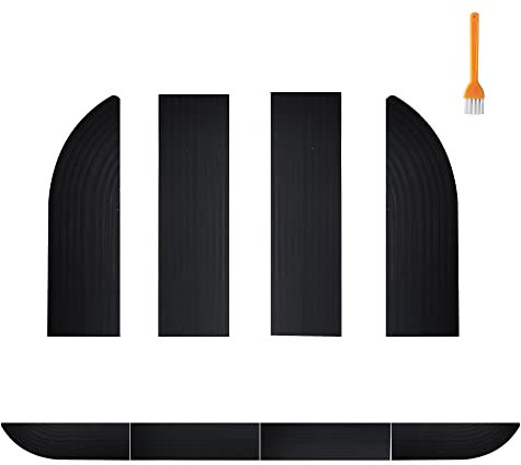 IZSOHHOME Threshold Ramp Mat Door Sill Scuff Plate Slope Strip Auxiliary,Self Adhesive-Suitable for Threshold Transitions with a Height Less Than 15 mm(Black)…