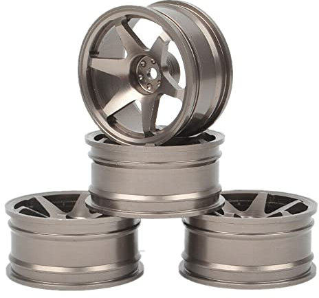 4 Stück 1/10 RC Auto Felgen Aluminium Räder Nabenfelgen für Tamiya 1/10 RC Auto TT-01 TT02 für Sakura für HSP für HPI