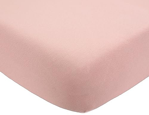 Trois Kilos Sept - Drap Housse Bébé - 100% Coton - Label Oeko-Tex® - Jersey Extensible - Vieux Rose - 70x140 cm