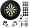 KOTO - King Pro Edition Schwarz Incl. Surround & Accessory Kit Steeltip 90 Stücks, 2 Sets Dartpfeile 23 G, 6x3 Flights, 6x3 Shafts