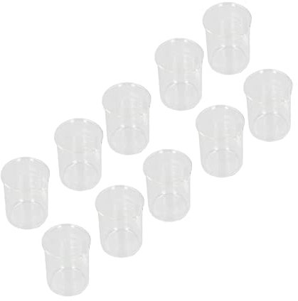10 Uds. Vaso de Medición de 250ml Vaso de Precipitados Científico Herramienta de Vaso de Precipitados de Vidrio Científico Conjunto de Vasos de Laboratorio para Proyectos de