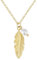 BONNYBIRD® Boho Kette Feder Anhänger Edelstahl Gold - Schmuck Damen Halskette Mit Perlen Anhänger