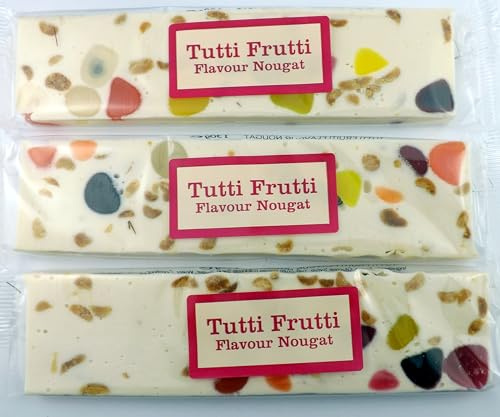 3 Bars of nougat,fudge,peanut brittle or coconut ice bar (TUTTI FRUTTI NOUGAT)