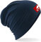 Beanie Mütze mit Göktürk Bozkurt Flagge Türk Fahne Ayyildiz Türkiye für Herren Damen und Kinder Navyblau weiß schwarz grau (DE/NL/SE/PL, Alphanumerisch, Einheitsgröße, Navyblau)