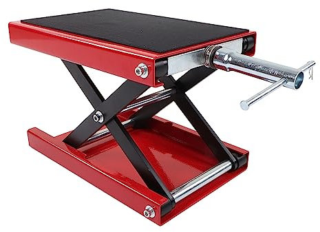 Motorradhebebühne, Verstellbarer Motorradheber für Die Reparatur Von Fahrrädern und Traktoren, Einfacher Kurbelhebeständer