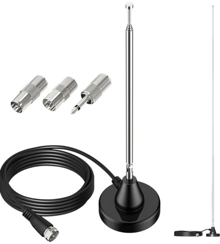 YdseozOA Antena de Radio FM Dab Antena Am Antena Interior Dab FM FM Antena de Varilla telescópica Digital con sintonizador de Radio FM Receptor estéreo