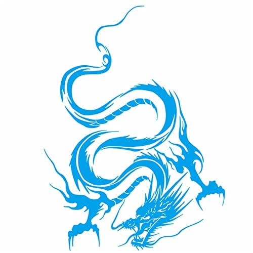 Sport-Abzeichen-Aufkleber, Embleme, Auto-Aufkleber, Drachen-Totem, Motorhaube, Stoßstange, Auto, Dach, Dekoration, interessante Linien, Vorderseite, Seitentür, Vinyl-Aufkleber (Farbe: Rot, Größe: L 65