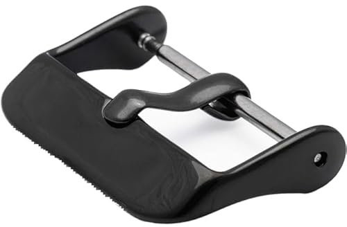 CABLEPELADO Fibbia per Orologio in Acciaio Inossidabile, Nero, 18 mm