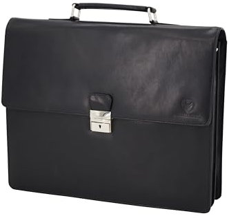 GERMANUS Aktentasche David aus Leder (Schwarz)