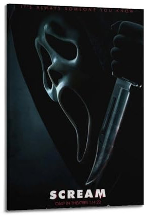 greb Scream Filmposter auf Leinwand, Raumdekoration, ästhetisches Poster, künstlerisches Poster für Schlafzimmer, Wohnzimmer, Wände, 20 x 30 cm, Rahmenstil
