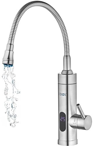 Robinet électrique avec chauffe-eau instantané - Affichage de la température - Mitigeur de salle de bain - Robinet de cuisine - Dispositif de prélèvement d'eau - 30-60 °C - Économie d'énergie