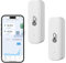 Termómetro e higrómetro smart, sensor de temperatura y humedad en interiores con modos duales de WiFi y Bluetooth, monitor de temperatura ambiente con app, almacenamiento de datos para el hogar. 2PCS