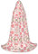 SDFCUMDM Tea Cups With Roses Romantic Shabby Print Hooded Cape For Teenagers For Halloween Cosplay Costumes