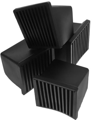 Stuhlbeinschoner aus PVC Schwarz, 4 Stück, rutschfest, Leise