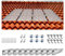 VEVOR Support de Panneau Solaire, Kit de Fixation de Panneaux Solaires avec 10 Rails 100 mm, 4 Pinces d'Extrémité, 6 Pinces Légères, pour Toit en Métal, Toit en Béton, Toit en Bois, Toit en Tuiles