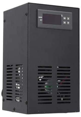 70-W-Hydrokultur-Wasserkühler, Einzelnes Kühlsystem mit Leisem Lüfter für die Heimzucht, Kleines Aquarium mit 20 L Fassungsvermögen (EU-Stecker)