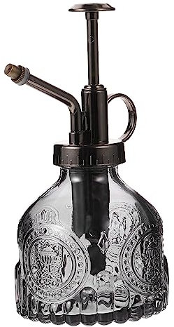 CAXUSD Glas Sprühflasche Vintage Gießflasche Für Zimmer Und Gartenpflanzen Mit Präzisem Wasserstrahl Und Praktischem Griff Transparente Glas Wassersprühflasche Für Sukkulenten Und Bonsaibäume