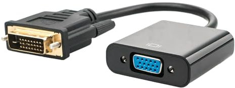 NATEFEMIN DVI-D to VGA Converter, 1080p DVI-D 24+1 Pin Male To VGA 15Pin Female Active Cable Adapter