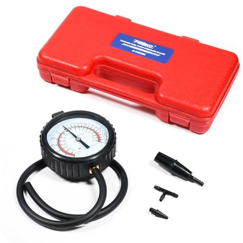 PESIKO Car Vacuum Tester and Fuel Pressure Gauge Set for Leakage Test on Carburettor, Petrol Pump & Vacuum Systems