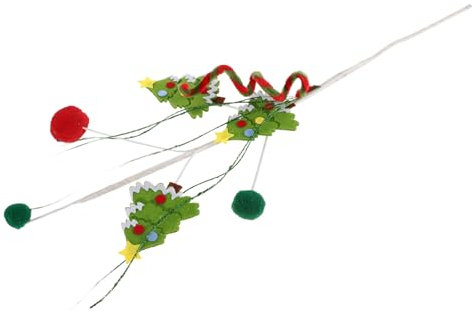 TOPPERFUN Recortes De Árbol De Navidad Ramitas Adornos De Guirnalda Conos Dorados Palitos Colgantes Tallos Dulces Adornos para Árbol De Navidad Punta De Árbol Alambre De