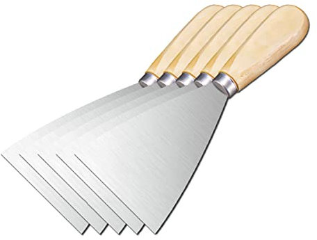 Ensemble de 5 grattoirs muraux, couteau à mastic en fer, grattoir à papier peint(4inch)