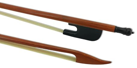 WUQIMUSC Brazilwood Cello Bow Ebony Frog Baroque Style 4/4 Full Size Natural Horse Hair no inlay
