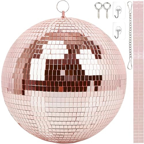 Spiegel-Discokugel 25cm,Discokugeln Zum Aufhängen,Mini Spiegelkugel