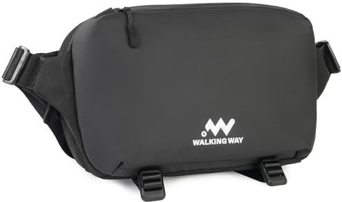 Walking Way Camera Sling Bag Black Camera Bag for DSLR, Lens and Accessories Adjustable Single Shoulder Lens Case Waterproof Crossbody Bag with Tripod Holder for Photographers