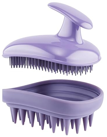 Floruvia 2-in-1 Kopfhaut Massager Shampoo Bürste, Kopfhaut Scrubber, Exfoliator Bürste für Schuppenentfernung & Haarwachstum, Entwirrung Scrubber für Feuchtes oder Trockenes Haar – Für Alle