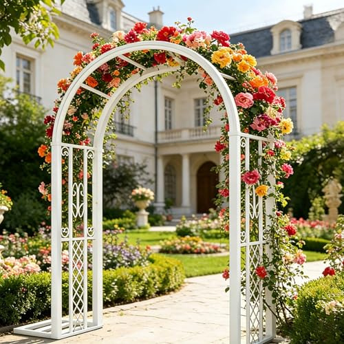 Metallo Traliccio Per Rose,Pergolato Vite Decorazione Eventi,Arco Per Piante Rampicanti Giardino, Decorazione Da Esterno Resistente Raggi Uv Dimensioni,Per Arrampicata Resistente Alle Intemperie