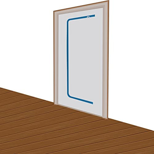 Green Home Staubschutztür (Vlies) inkl. 2-seitigem Reißverschluss Staubschutz [Set 3: 3er Set OHNE Klebeband]