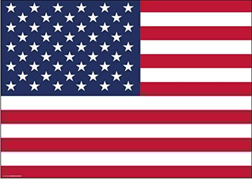 Tischset | Platzset - USA Flagge - 10 Stück - hochwertige Tischdekoration 44 x 32 cm für Motto-Partys oder amerikanische Abende