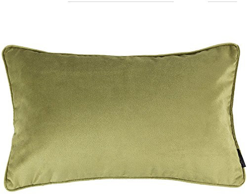McAlister Textiles Matter Samt | Sofakissen mit Füllung in Lindgrün | 50 x 30cm | erhältlich in 25 Farben | griffester Samt edel paspeliert | pralles Samtkissen