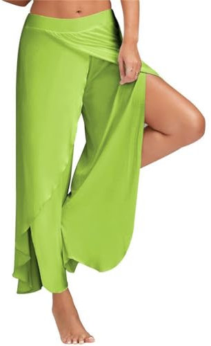 Hosen Damen Sporthose Yogahosen Sport Pumphose Haremshose Leichte Sommerhose Marlene Hose Grün M
